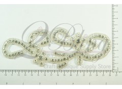 Bridal Rhinestone Applique 3, SWIRL SHAPE